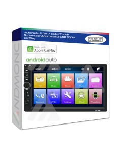 Autoradio 2 DIN 7 pollici Touch Screen per Android/ISO...