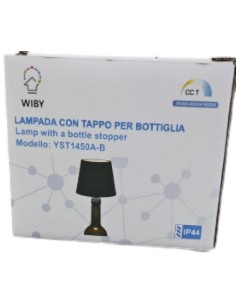 Lampada con Tappo per bottiglia Wiby Nero 2