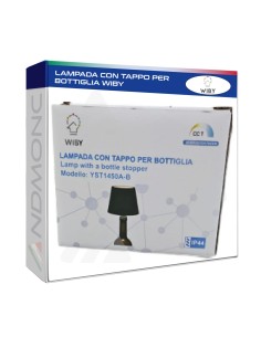 Lampada con Tappo per bottiglia Wiby Nero