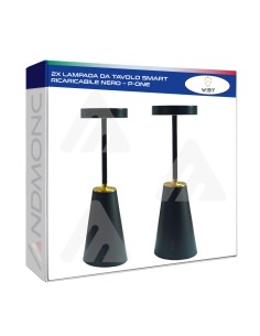 2x Lampada da Tavolo smart ricaricabile dimmerabile touch...