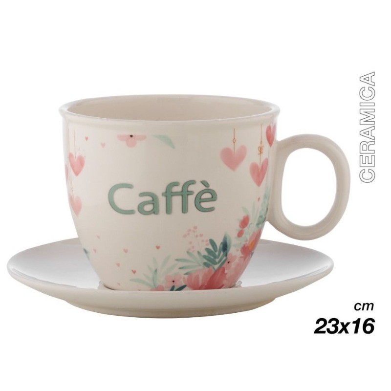 Tazzone Portacialde in Ceramica con design...