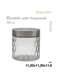 Barattolo in Vetro Trasparente 11,20x11,20x11,6cm, 750ML 2