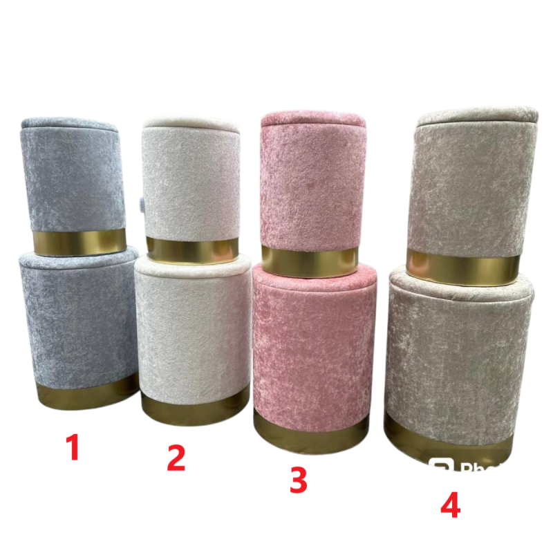 Pouf 2 pezzi grande e piccolo Vari Colori