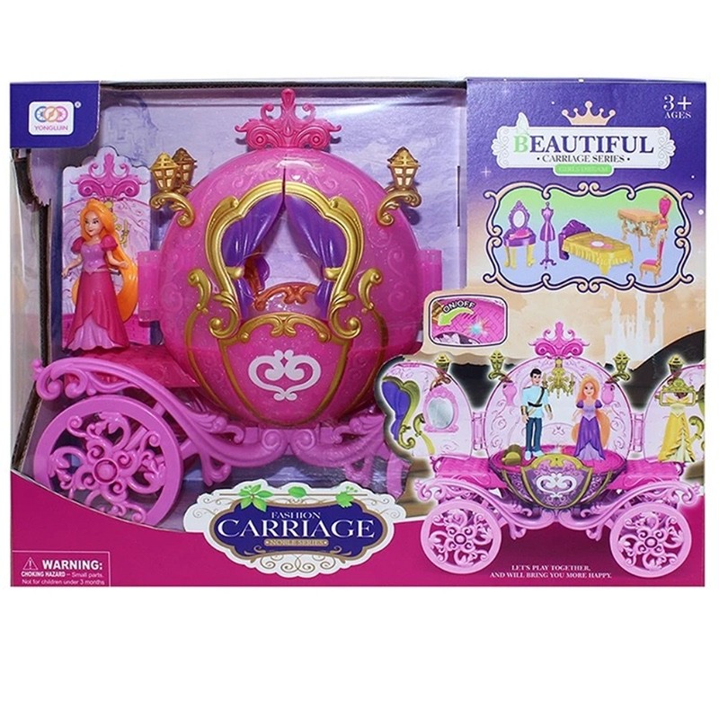 Giocattolo, set carrozza con Bambole,...