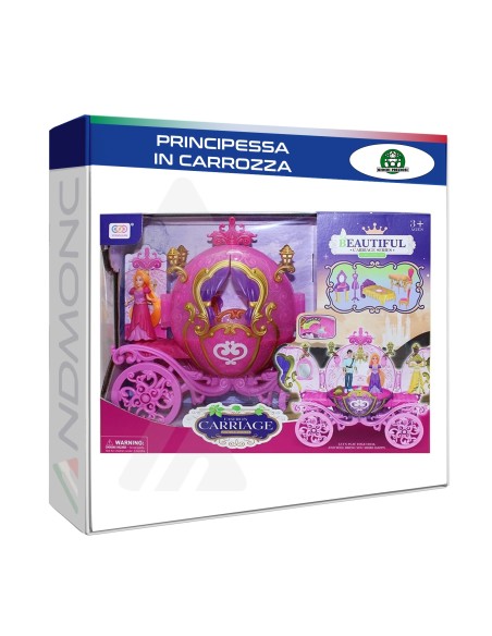 Giocattolo, set carrozza con Bambole, principessa in carrozza