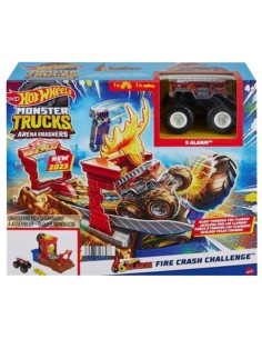 Hot Wheels Monster Trucks playset Fire Crash Challenge,... 2