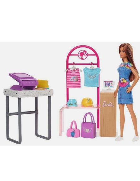 Barbie boutique moda, playset accessorio, 5+ anni