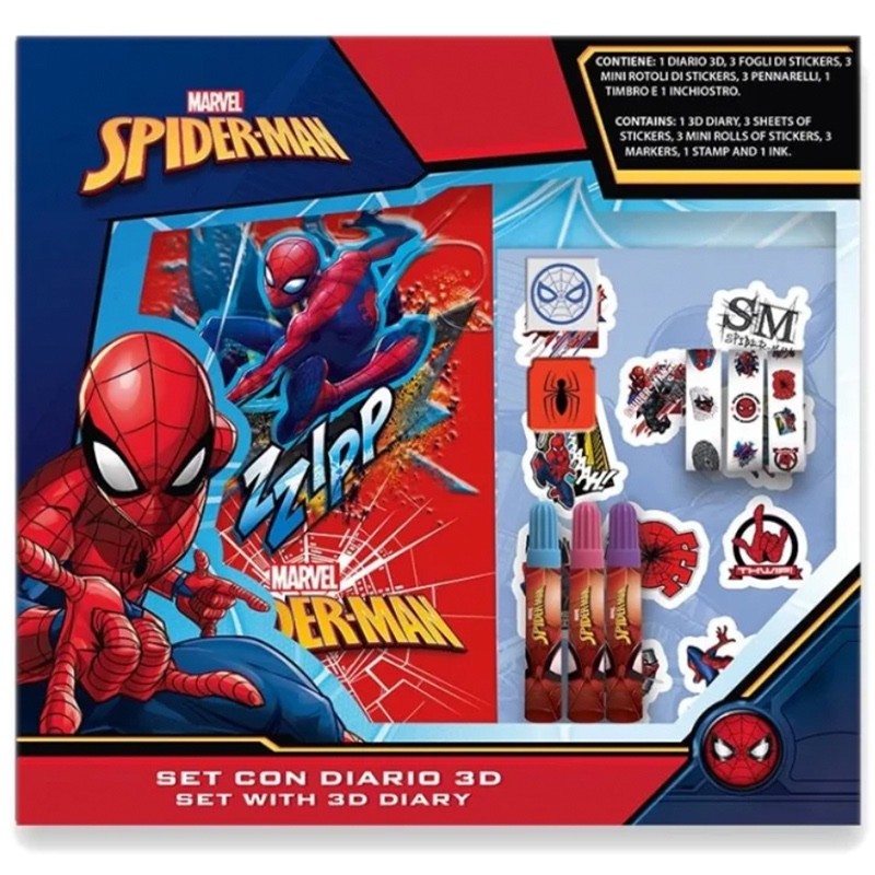 Set Diario SPIDERMAN  3D