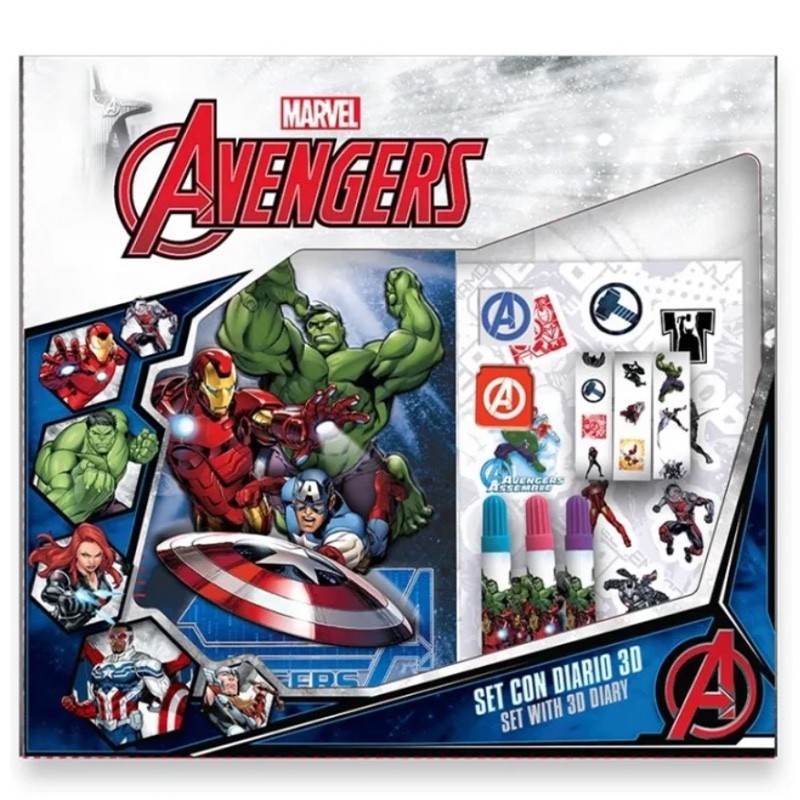 Set Diario AVENGERS 3D