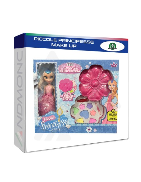 Set giocattolo Piccole Principesse + palette trucco, include Bambola