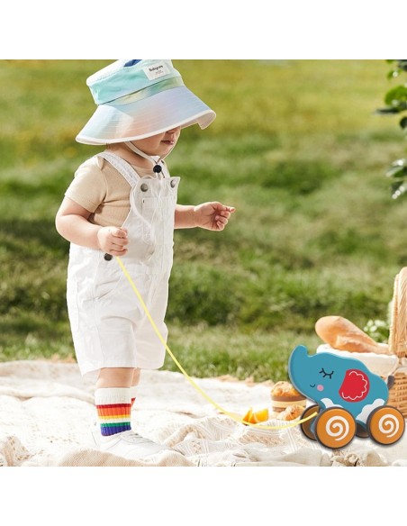 Giocattolo animali da trainare per imparare a camminare, elefante