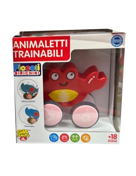 Giocattolo animali da trainare per imparare a camminare, granchio