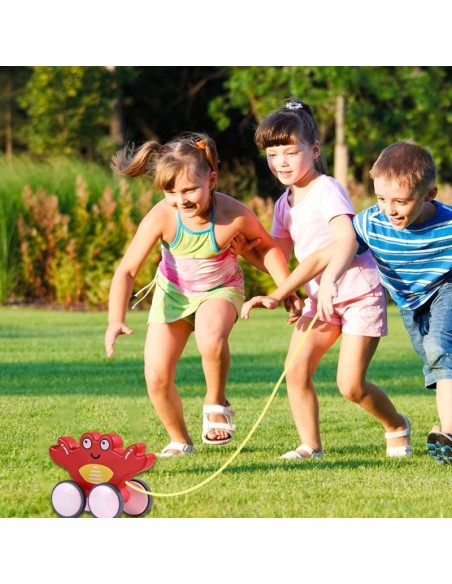 Giocattolo animali da trainare per imparare a camminare, granchio