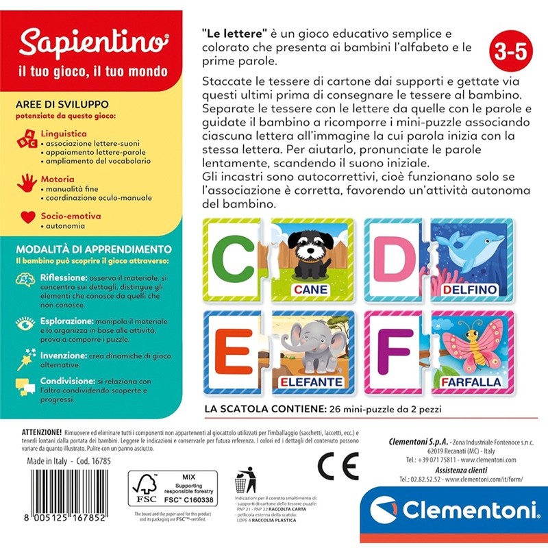 Clementoni - Sapientino Gioco Educativo - Le...