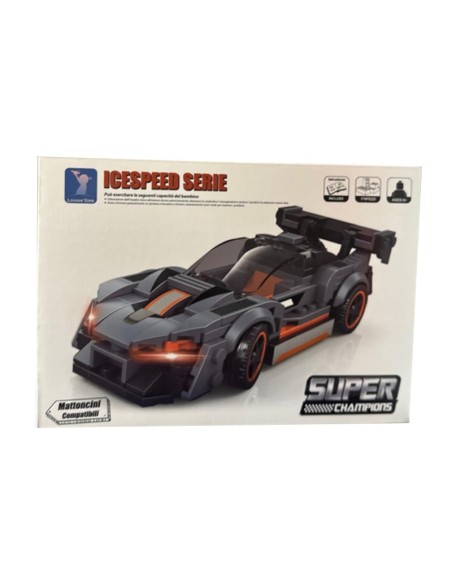 Macchina ICESPEED SERIE BLACK in mattoncini da costruire, gioco di costruzione
