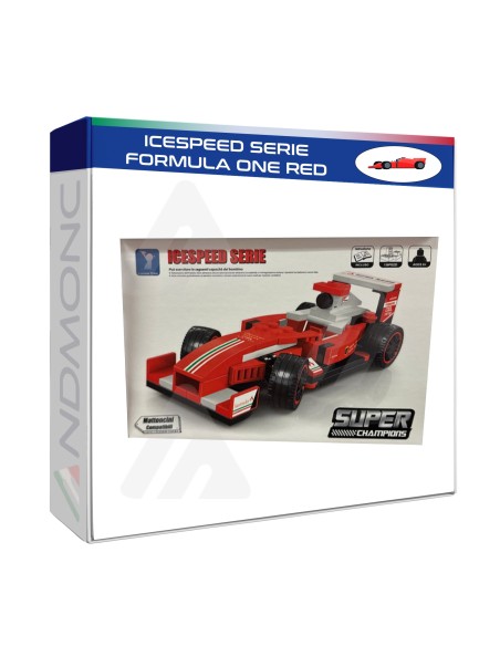 Macchina ICESPEED FORMULA ONE RED in mattoncini da costruire, gioco di costruzione