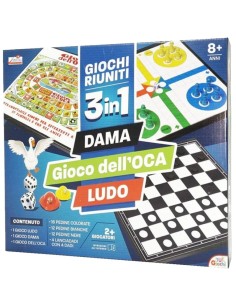 Gioco dell'oca, giochi riuniti 3in1 , gioco da tavola 2