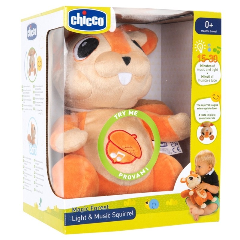 Peluche Scoiattolo giocattolo con luci e suoni,...