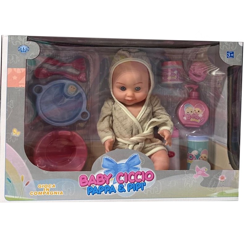 Bambolotto Baby ciccio pappa e pipi' 25 cm,...