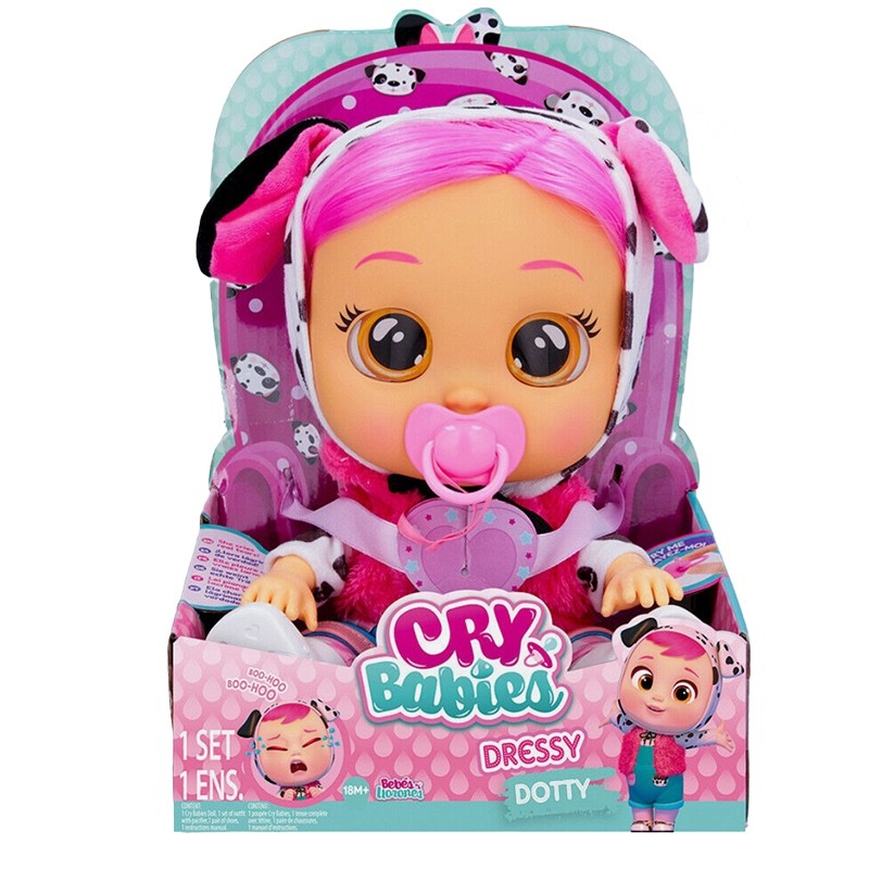 Bambola Cry Babies 30cm Dressy Dotty