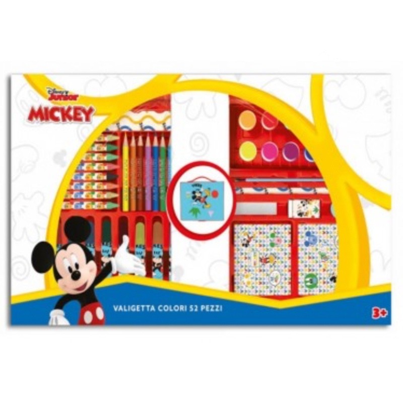 Valigetta colori Mickey Mouse 52pz.