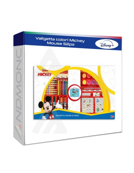 Valigetta colori Mickey Mouse 52pz.