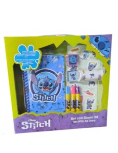 Set con diario 3D Stitch Disney 2