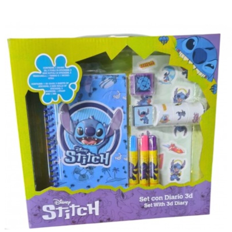 Set con diario 3D Stitch Disney