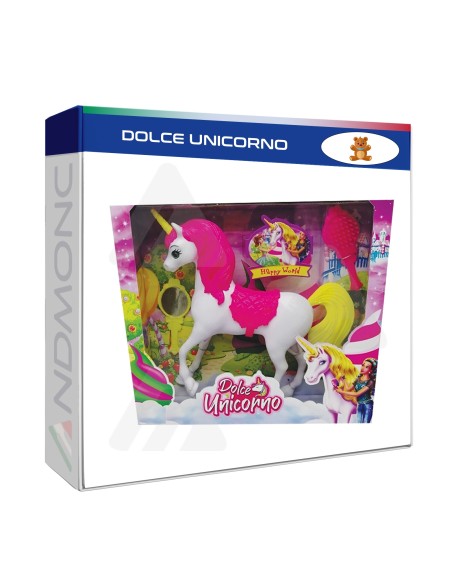 Giocattolo Dolce Unicorno colorato con accessori inclusi