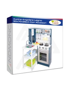 Cucina Angolare in Legno 50x70x26cm Con Accesori -...