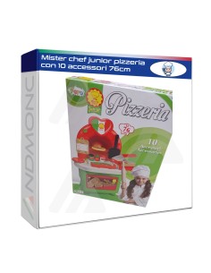 Mister Chef, giocattolo Pizzeria con 10 Accessori 76cm,...