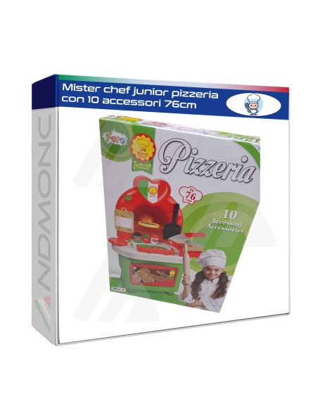 Mister Chef, giocattolo Pizzeria con 10 Accessori 76cm, 3+ anni