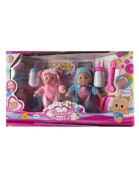 Giocattolo bambole Cuoricini gemellini con Accessori inclusi