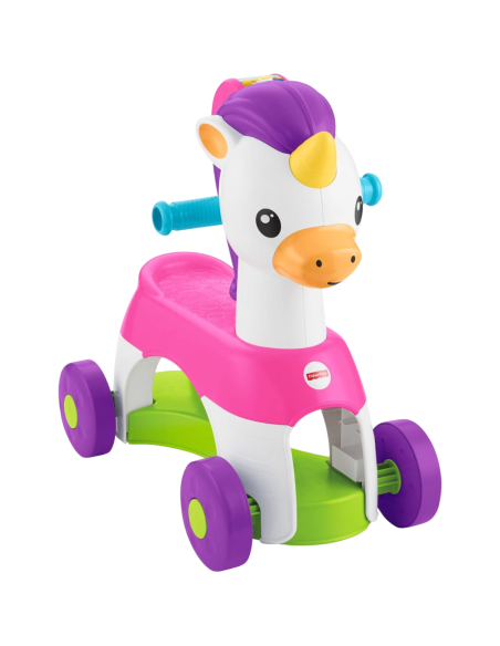 Fisher-Price Unicorno Balade Musicale, giocattolo da passeggio, con suoni e frasi magiche, 12+ mesi