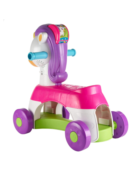 Fisher-Price Unicorno Balade Musicale, giocattolo da passeggio, con suoni e frasi magiche, 12+ mesi