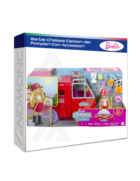 Barbie Chelsea Camion dei Pompieri Con Accessori