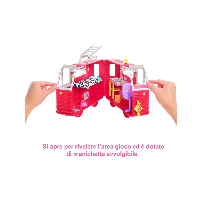 Barbie Chelsea Camion dei Pompieri Con Accessori