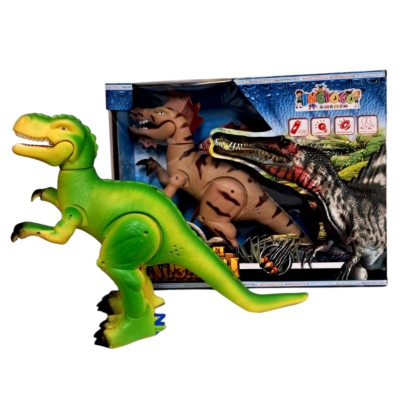 Dinosauro con luci e musica e movimenti per...