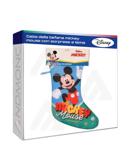 Calza della Befana Mickey Mouse con Sorprese a Tema