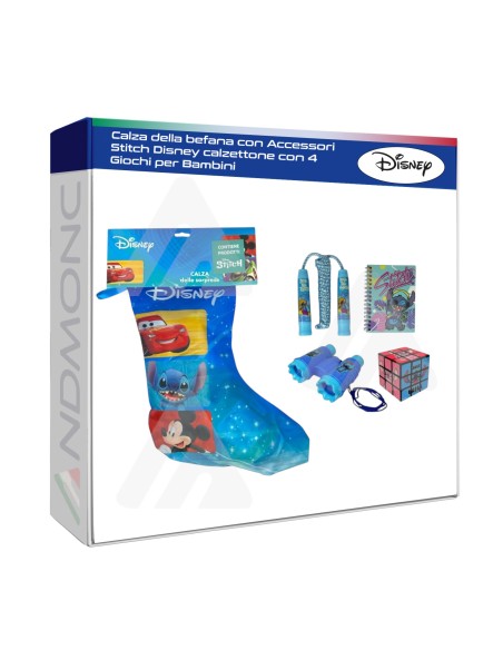 Calza della Befana Disney Stitch con Sorprese a Tema