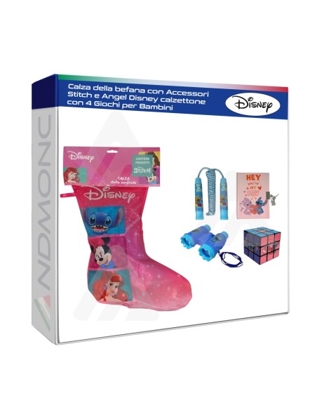 Calza della Befana Disney con Sorprese a Tema bambina