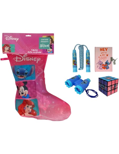 Calza della Befana Disney con Sorprese a Tema bambina