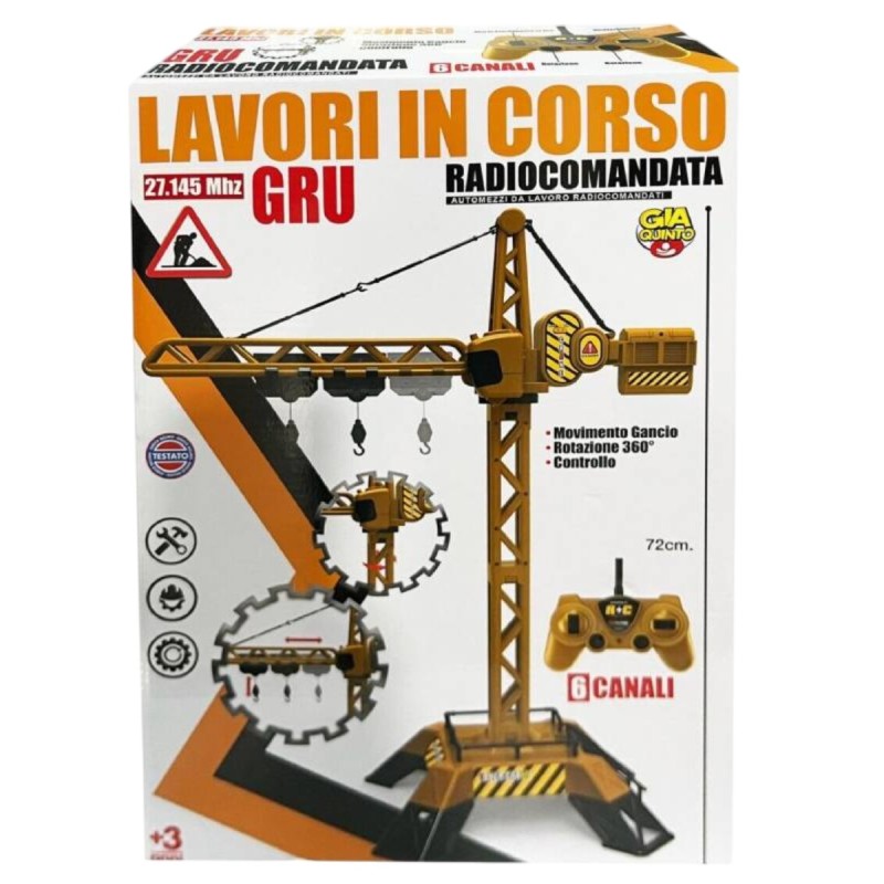 Giocattolo, lavori in corso con GRU Radiocomandata