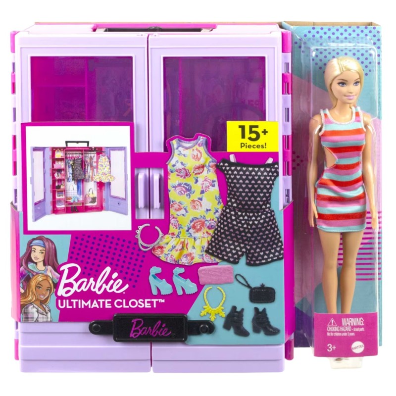 Barbie Fashionistas Armadio Moda Look Bambola E...