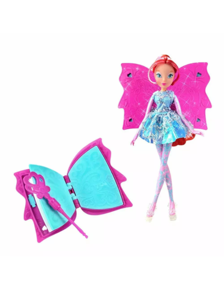 Winx Club Tynix Fairy Diary Bloom Bambola con Diario e Scettro