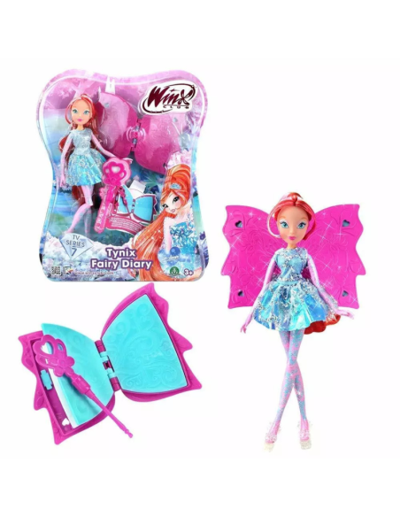 Winx Club Tynix Fairy Diary Bloom Bambola con Diario e Scettro