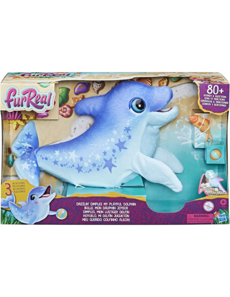 FurReal Hasbro Dolly Il Delfino (Cucciolo di Peluche interattivo con Oltre 80 Suoni e reazioni, per Bambini dai 4 Anni in su)