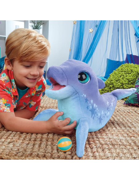 FurReal Hasbro Dolly Il Delfino (Cucciolo di Peluche interattivo con Oltre 80 Suoni e reazioni, per Bambini dai 4 Anni in su)