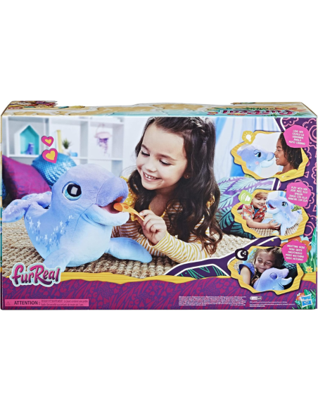 FurReal Hasbro Dolly Il Delfino (Cucciolo di Peluche interattivo con Oltre 80 Suoni e reazioni, per Bambini dai 4 Anni in su)