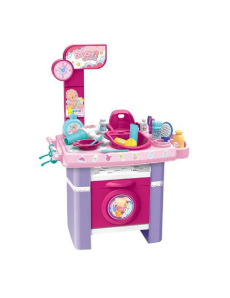 Giocattolo Set Beauty per Bambini 28 pezzi con asciugacapelli elettrico